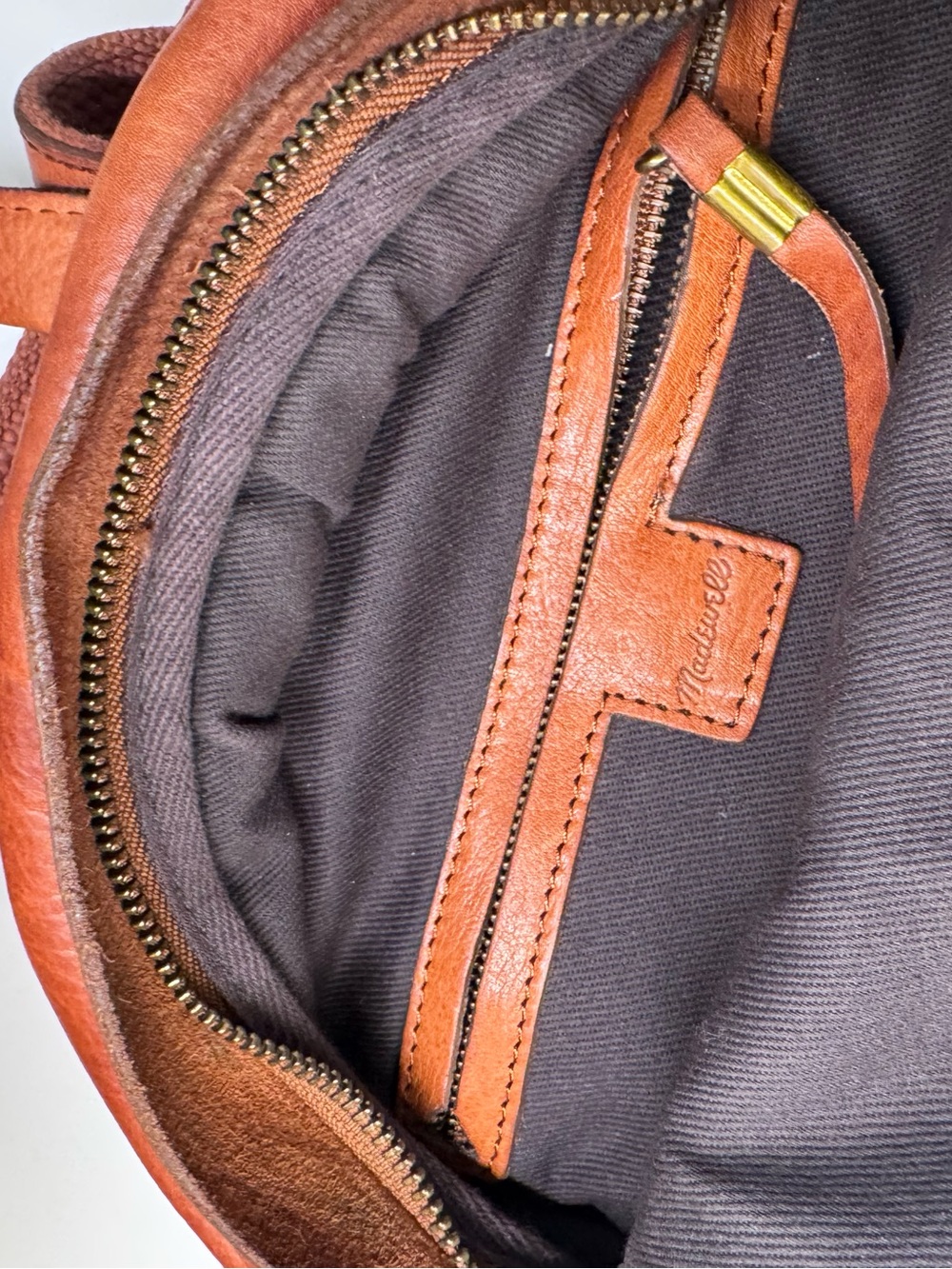 Madewell Lorimer Mini Backpack English Saddle Leather Bag - Picture 7 of 10